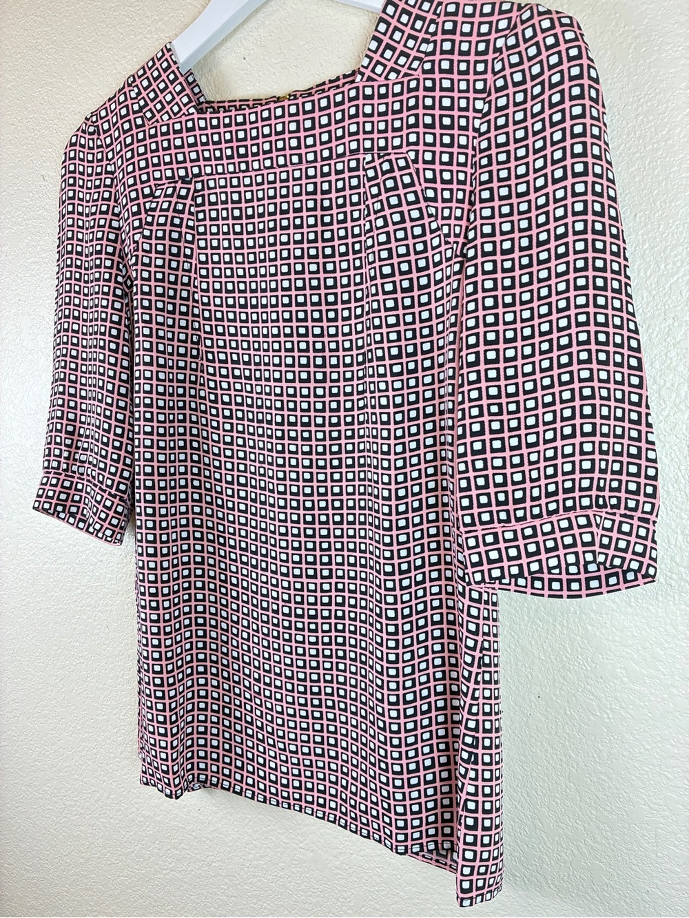Marni Winter 2012 Design Edition Pink & Black Blouse Back Zip Made in Portugal